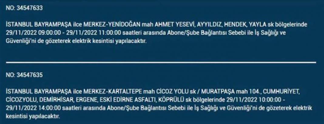 İstanbullular dikkat! BEDAŞ'tan yarın için elektrik kesintisi uyarısı! İşte 29 Kasım 2022 Salı günü elektrik kesintisi yaşanacak ilçe ve mahalleler... 28