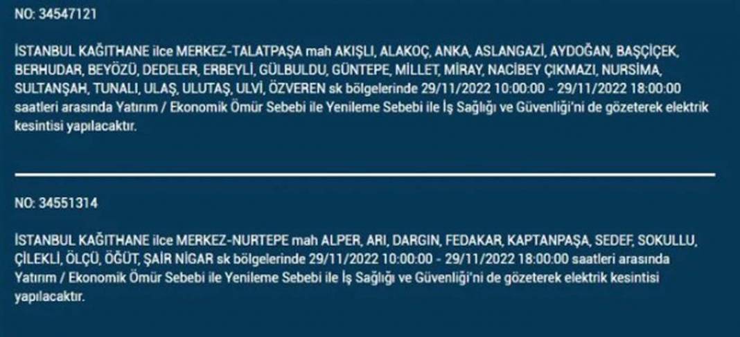 İstanbullular dikkat! BEDAŞ'tan yarın için elektrik kesintisi uyarısı! İşte 29 Kasım 2022 Salı günü elektrik kesintisi yaşanacak ilçe ve mahalleler... 26