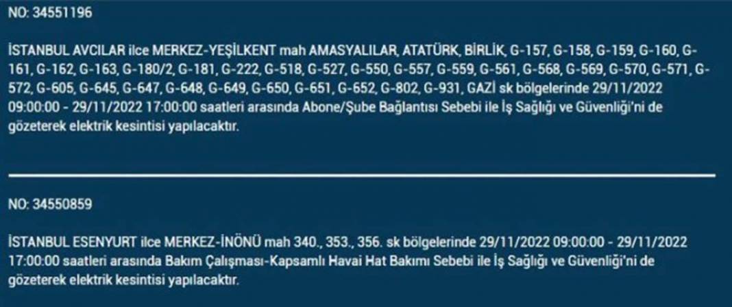 İstanbullular dikkat! BEDAŞ'tan yarın için elektrik kesintisi uyarısı! İşte 29 Kasım 2022 Salı günü elektrik kesintisi yaşanacak ilçe ve mahalleler... 25