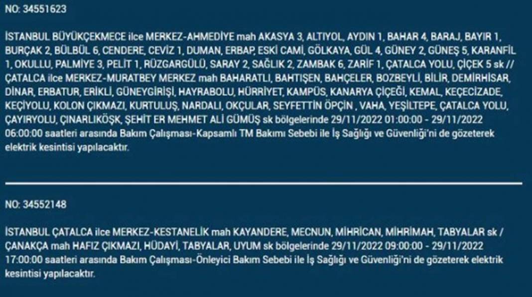 İstanbullular dikkat! BEDAŞ'tan yarın için elektrik kesintisi uyarısı! İşte 29 Kasım 2022 Salı günü elektrik kesintisi yaşanacak ilçe ve mahalleler... 20