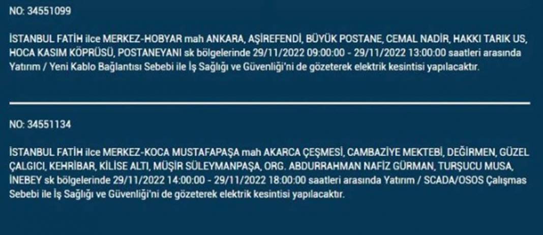 İstanbullular dikkat! BEDAŞ'tan yarın için elektrik kesintisi uyarısı! İşte 29 Kasım 2022 Salı günü elektrik kesintisi yaşanacak ilçe ve mahalleler... 14