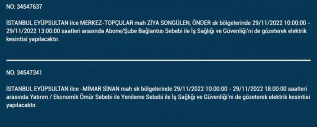 İstanbullular dikkat! BEDAŞ'tan yarın için elektrik kesintisi uyarısı! İşte 29 Kasım 2022 Salı günü elektrik kesintisi yaşanacak ilçe ve mahalleler... 16