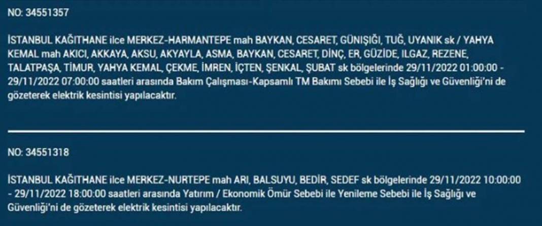 İstanbullular dikkat! BEDAŞ'tan yarın için elektrik kesintisi uyarısı! İşte 29 Kasım 2022 Salı günü elektrik kesintisi yaşanacak ilçe ve mahalleler... 11