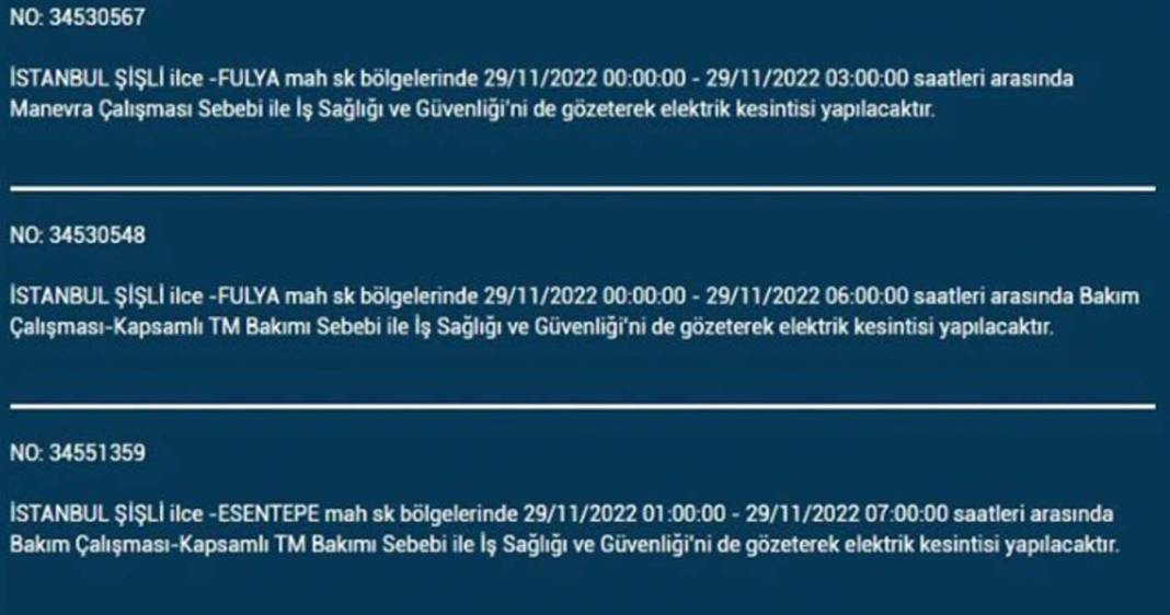 İstanbullular dikkat! BEDAŞ'tan yarın için elektrik kesintisi uyarısı! İşte 29 Kasım 2022 Salı günü elektrik kesintisi yaşanacak ilçe ve mahalleler... 10