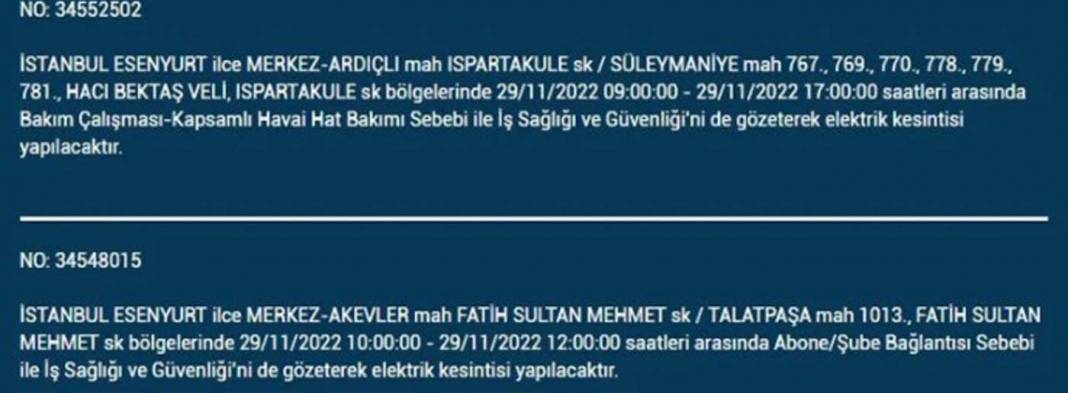 İstanbullular dikkat! BEDAŞ'tan yarın için elektrik kesintisi uyarısı! İşte 29 Kasım 2022 Salı günü elektrik kesintisi yaşanacak ilçe ve mahalleler... 5