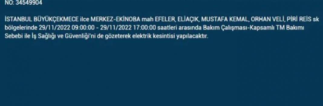 İstanbullular dikkat! BEDAŞ'tan yarın için elektrik kesintisi uyarısı! İşte 29 Kasım 2022 Salı günü elektrik kesintisi yaşanacak ilçe ve mahalleler... 3