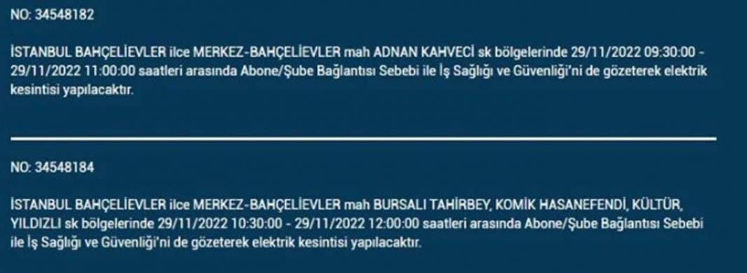 İstanbullular dikkat! BEDAŞ'tan yarın için elektrik kesintisi uyarısı! İşte 29 Kasım 2022 Salı günü elektrik kesintisi yaşanacak ilçe ve mahalleler... 15