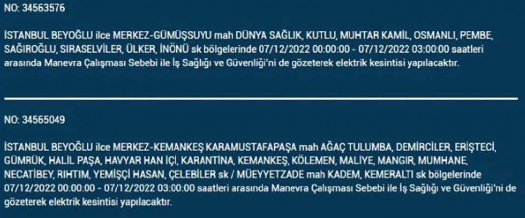 BEDAŞ'tan İstanbullulara planlı elektrik kesintisi uyarısı! İşte kesintiden etkilenecek ilçe ve mahalleler... 8