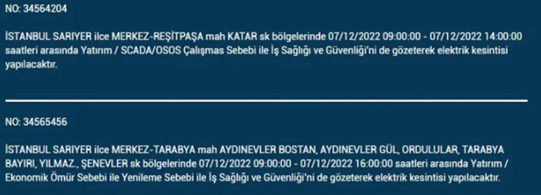 BEDAŞ'tan İstanbullulara planlı elektrik kesintisi uyarısı! İşte kesintiden etkilenecek ilçe ve mahalleler... 25