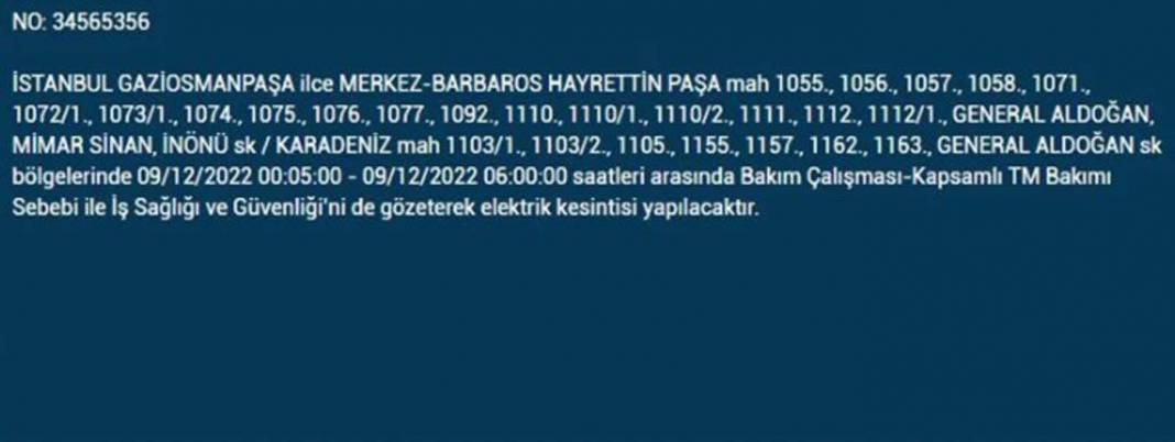 İstanbullular dikkat! BEDAŞ'tan planlı elektrik kesintisi uyarısı! İşte elektrikleri kesilecek ilçe ve mahalleler... 26