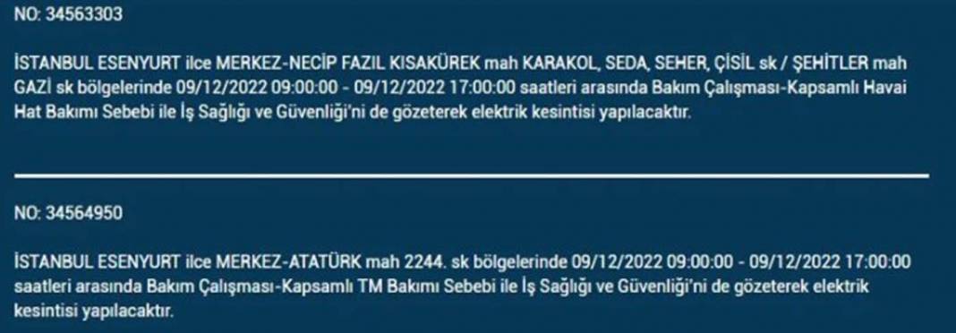 İstanbullular dikkat! BEDAŞ'tan planlı elektrik kesintisi uyarısı! İşte elektrikleri kesilecek ilçe ve mahalleler... 24