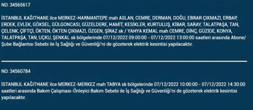 BEDAŞ'tan İstanbullulara planlı elektrik kesintisi uyarısı! İşte kesintiden etkilenecek ilçe ve mahalleler... 30