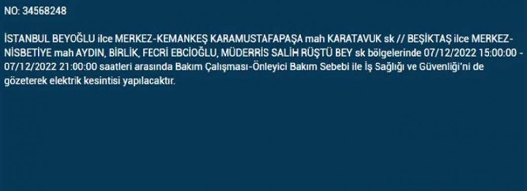 BEDAŞ'tan İstanbullulara planlı elektrik kesintisi uyarısı! İşte kesintiden etkilenecek ilçe ve mahalleler... 20