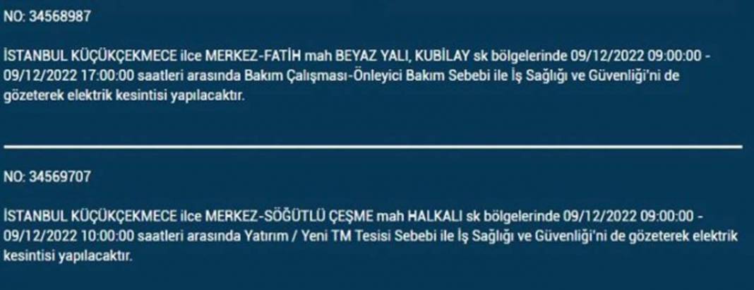 İstanbullular dikkat! BEDAŞ'tan planlı elektrik kesintisi uyarısı! İşte elektrikleri kesilecek ilçe ve mahalleler... 25