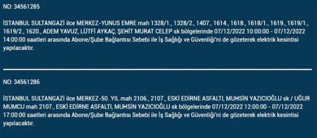 BEDAŞ'tan İstanbullulara planlı elektrik kesintisi uyarısı! İşte kesintiden etkilenecek ilçe ve mahalleler... 29