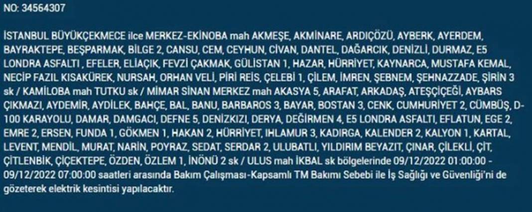 İstanbullular dikkat! BEDAŞ'tan planlı elektrik kesintisi uyarısı! İşte elektrikleri kesilecek ilçe ve mahalleler... 19