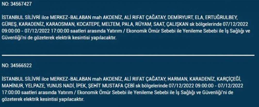 BEDAŞ'tan İstanbullulara planlı elektrik kesintisi uyarısı! İşte kesintiden etkilenecek ilçe ve mahalleler... 22