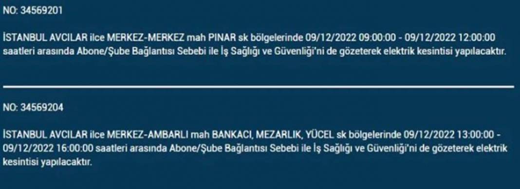 İstanbullular dikkat! BEDAŞ'tan planlı elektrik kesintisi uyarısı! İşte elektrikleri kesilecek ilçe ve mahalleler... 28