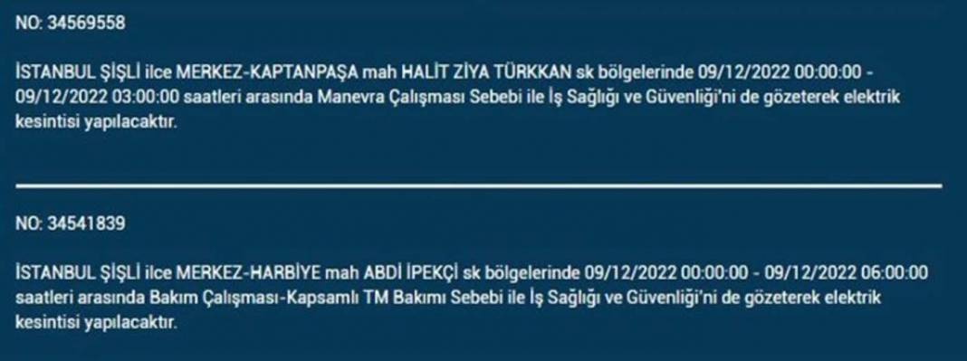 İstanbullular dikkat! BEDAŞ'tan planlı elektrik kesintisi uyarısı! İşte elektrikleri kesilecek ilçe ve mahalleler... 16