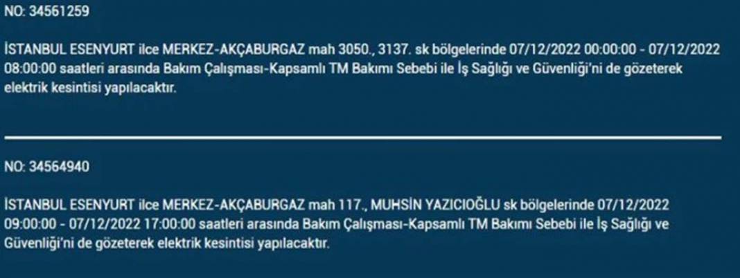 BEDAŞ'tan İstanbullulara planlı elektrik kesintisi uyarısı! İşte kesintiden etkilenecek ilçe ve mahalleler... 9