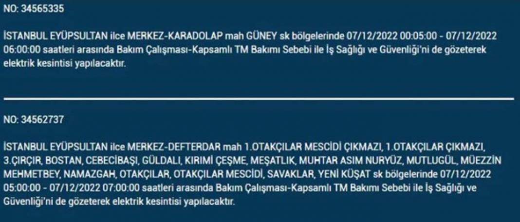 BEDAŞ'tan İstanbullulara planlı elektrik kesintisi uyarısı! İşte kesintiden etkilenecek ilçe ve mahalleler... 26