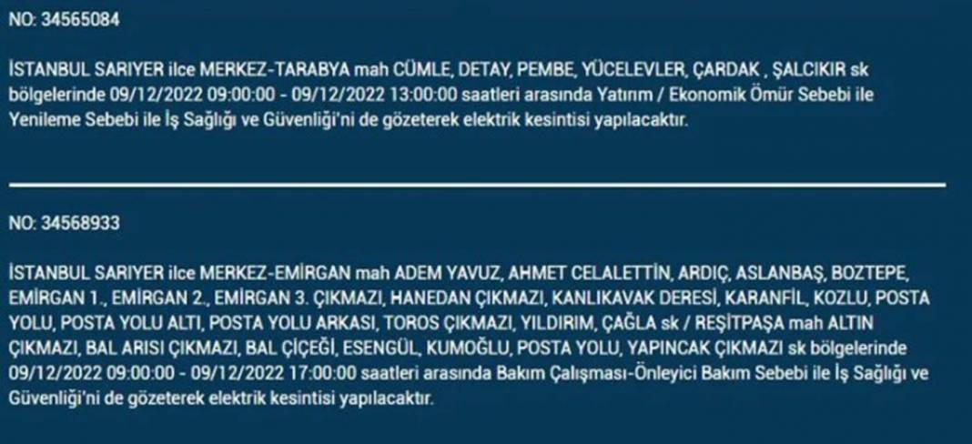 İstanbullular dikkat! BEDAŞ'tan planlı elektrik kesintisi uyarısı! İşte elektrikleri kesilecek ilçe ve mahalleler... 17