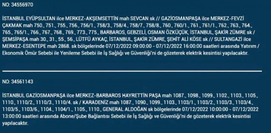 BEDAŞ'tan İstanbullulara planlı elektrik kesintisi uyarısı! İşte kesintiden etkilenecek ilçe ve mahalleler... 28