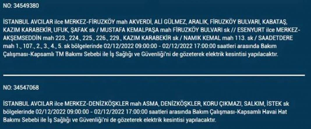 Avrupa yakasında oturan İstanbullular dikkat! BEDAŞ'tan yarın için elektrik kesintisi uyarısı! İşte elektrikleri kesilecek ilçe ve mahalleler... 10