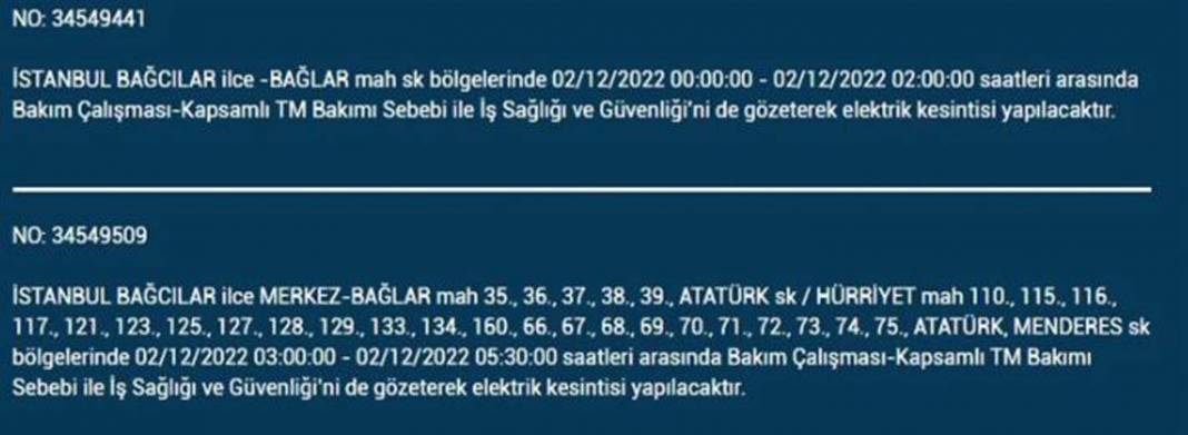 Avrupa yakasında oturan İstanbullular dikkat! BEDAŞ'tan yarın için elektrik kesintisi uyarısı! İşte elektrikleri kesilecek ilçe ve mahalleler... 9