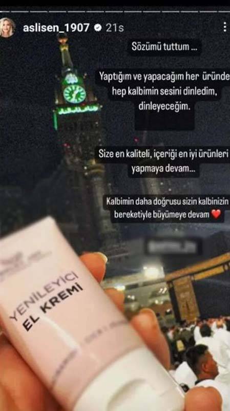 Umre'de kendi markasının reklamını yapan Aslı Şen'e tepki yağdı! "Ben utandım" 4