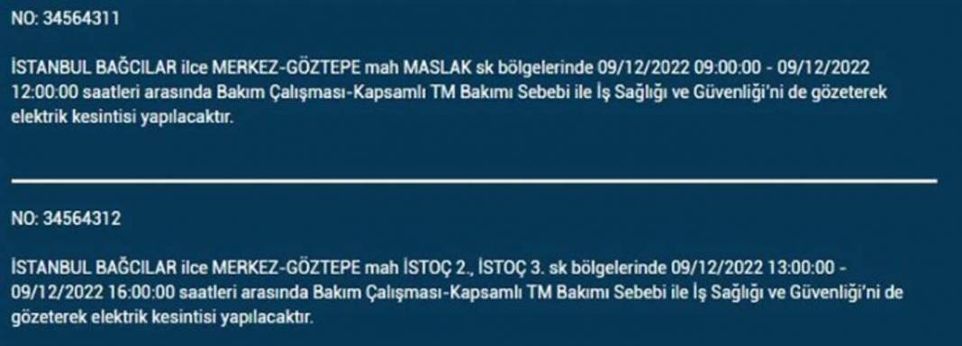 İstanbullular dikkat! BEDAŞ'tan planlı elektrik kesintisi uyarısı! İşte elektrikleri kesilecek ilçe ve mahalleler... 5