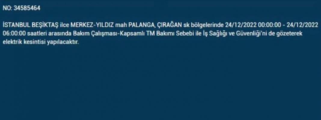 Yarın İstanbulluların elektrikleri kesilecek! İşte planlı elektrik kesintisinden etkilenecek ilçe ve mahalleler... 7