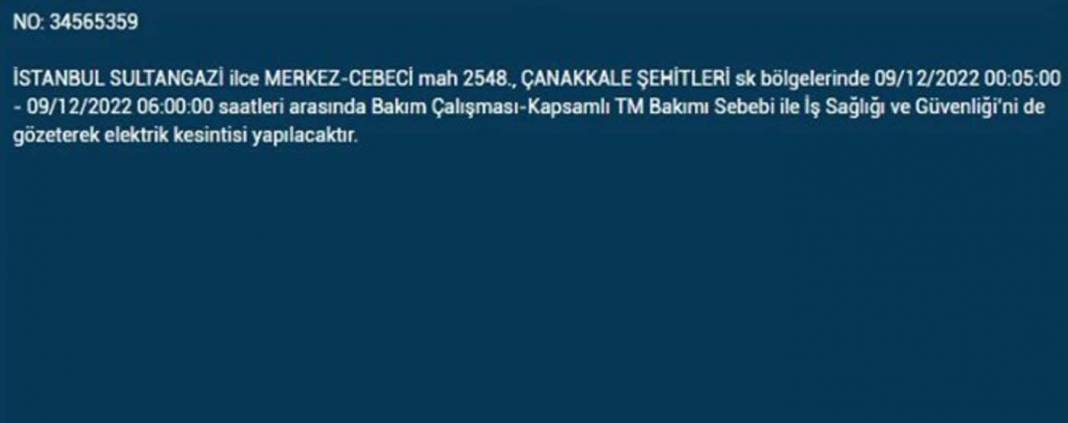 İstanbullular dikkat! BEDAŞ'tan planlı elektrik kesintisi uyarısı! İşte elektrikleri kesilecek ilçe ve mahalleler... 4