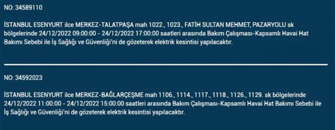 Yarın İstanbulluların elektrikleri kesilecek! İşte planlı elektrik kesintisinden etkilenecek ilçe ve mahalleler... 4