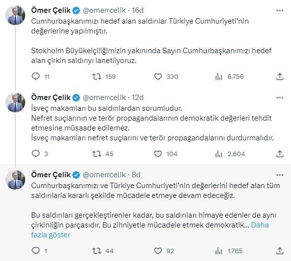 AK Parti'den İsveç'in başkenti Stocolm'de Cumhur Başkanı Erdoğan'a yapılan çirkin saldırıya çok sert tepki geldi 3