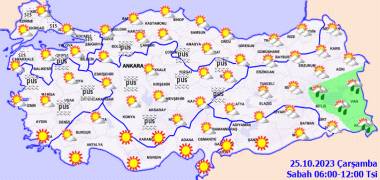 Meteoroloji duyurdu! Bu gün hava nasıl olacak? Ülke geneli tüm illerde 25 Ekim Çarşamba hava durumu ve sıcaklıklar nasıl olacak 2