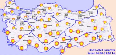 Bu gün hava durumu nasıl olacak, yağmur var mı? 30 Ekim Pazartesi bölgelerimizde ve tüm illerimizde hava durumu 2