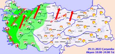 Meteorolojiden kuvvetli yağış ve fırtına uyarısı! Bu gün hava durumu nasıl olacak? 29 Kasım Çarşamba hava durumu 2