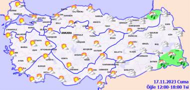 Bu gün hava durumu nasıl olacak, yağmur yağacak mı, sıcaklıklar ne kadar olacak? 17 Kasım Cuma hava durumu 2