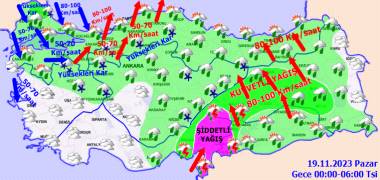 Meteorolojiden İstanbul dahil bir çok il için sarı ve turuncu kod uyarısı!  Kar şiddetli yağış fırtına, İşte 19 Kasım Pazar hava durumu 2