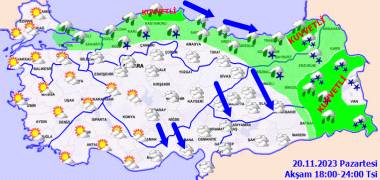 Meteoroloji o bölgeleri uyardı! Bu gün hava nasıl olacak? 20 Kasım Pazartesi hava durumu 3