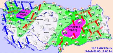 Meteorolojiden İstanbul dahil bir çok il için sarı ve turuncu kod uyarısı!  Kar şiddetli yağış fırtına, İşte 19 Kasım Pazar hava durumu 3