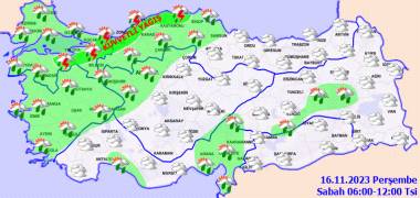 Meteorolojiden uyarı! Bu gün hava durumu nasıl olacak, yağmur var mı? 16 Kasım Perşembe hava durumu ve sıcaklıkları 1