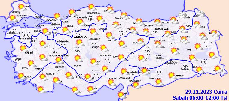 Meteorolojiden yoğun sis uyarısı! Bu gün hava durumu nasıl olacak? 29 Aralık Cuma tüm ülke geneli hava durumu 1