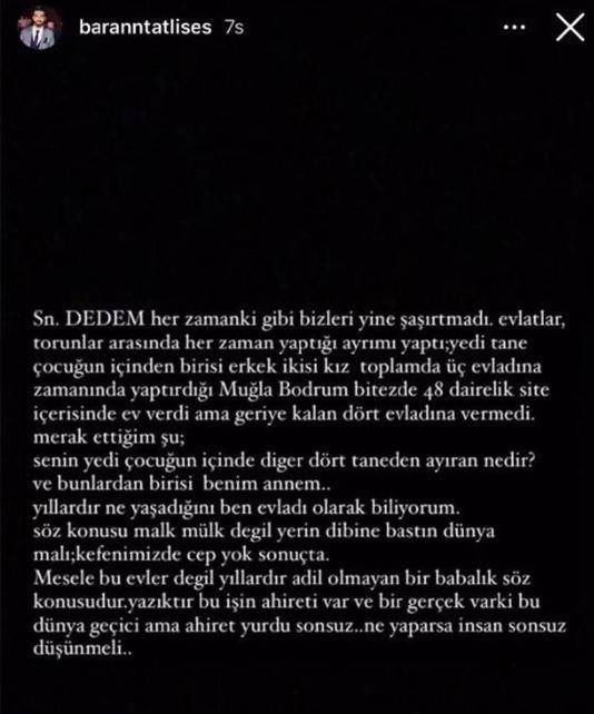 İbrahim Tatlıses'in torunu Burak Baran, dedesine isyan etti! ''Yerin dibine batsın dünya malı, Kefenin cebi yok'' 2