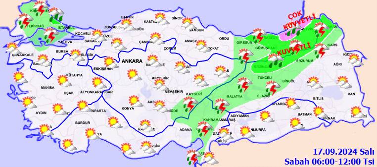 17 Eylül Salı hava durumu nasıl olacak? Meteorolojiden Doğu Karadeniz bölgesine kuvvetli yağış uyarısı 6