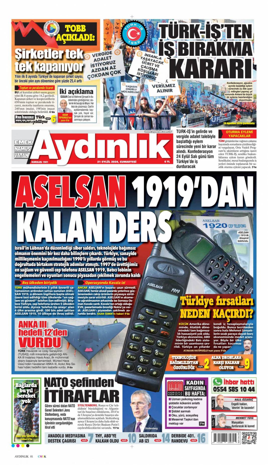 ''Alçakların tepesine bindik'' 21 Eylül 2024 Cumartesi gazete manşetleri... 15