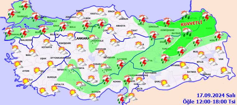 17 Eylül Salı hava durumu nasıl olacak? Meteorolojiden Doğu Karadeniz bölgesine kuvvetli yağış uyarısı 7