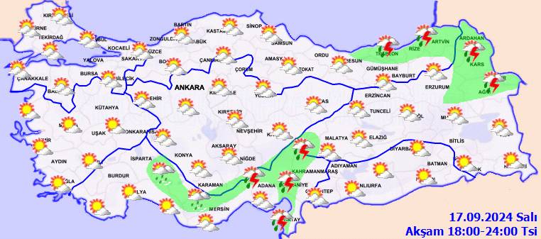 17 Eylül Salı hava durumu nasıl olacak? Meteorolojiden Doğu Karadeniz bölgesine kuvvetli yağış uyarısı 8