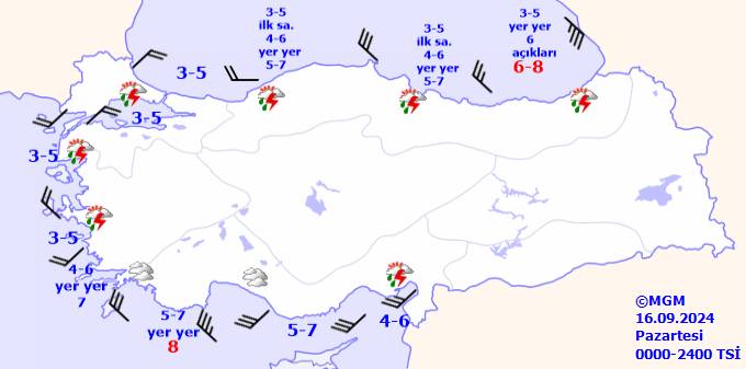 Meteoroloji o illeri uyardu, çok kuvvetli geliyor! 16 Eylül 2024 Pazartesi hava durumu ve sıcaklıkları 10